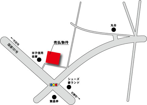 道笑町4丁目売払物件案内図