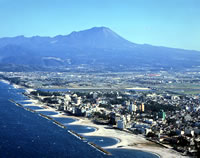 皆生温泉空撮写真