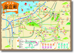 淀江町イラストマップ