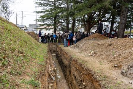 米子城跡跡内堀現地説明会の写真1