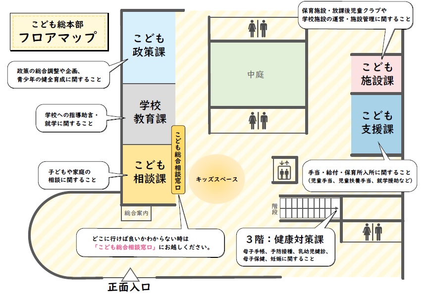 こども総本部フロアマップ