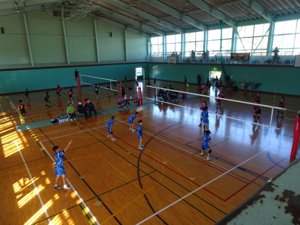 米子市バレーボール小学生大会風景