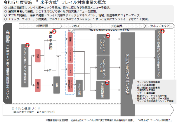 フレイル対策事業展開フロー図