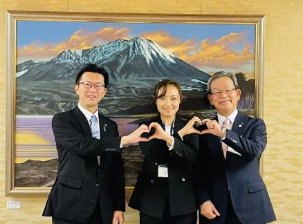 市長・副市長とダブルハート