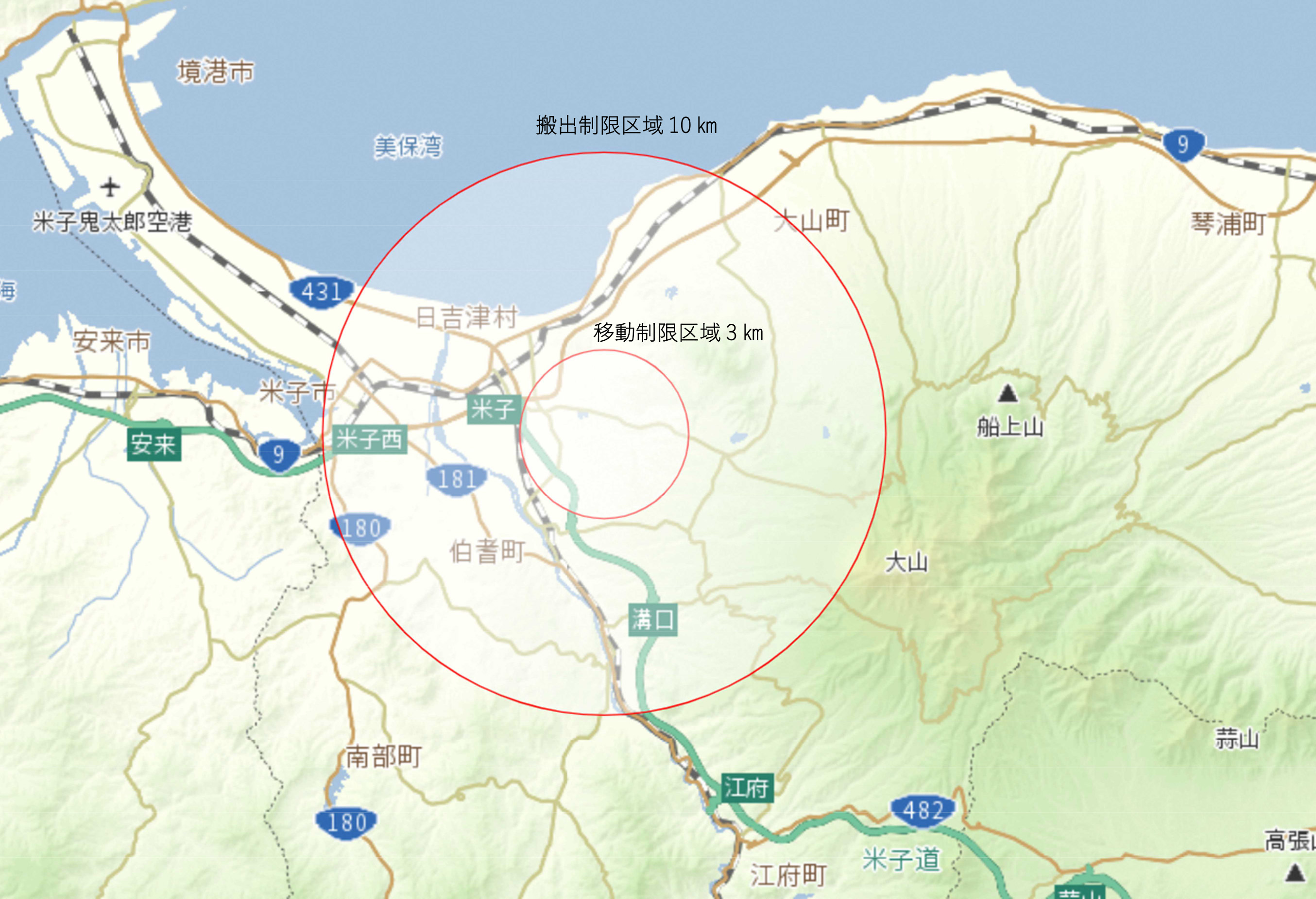 移動制限区域・搬出制限区域図
