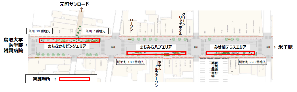 実証実験3つのエリア