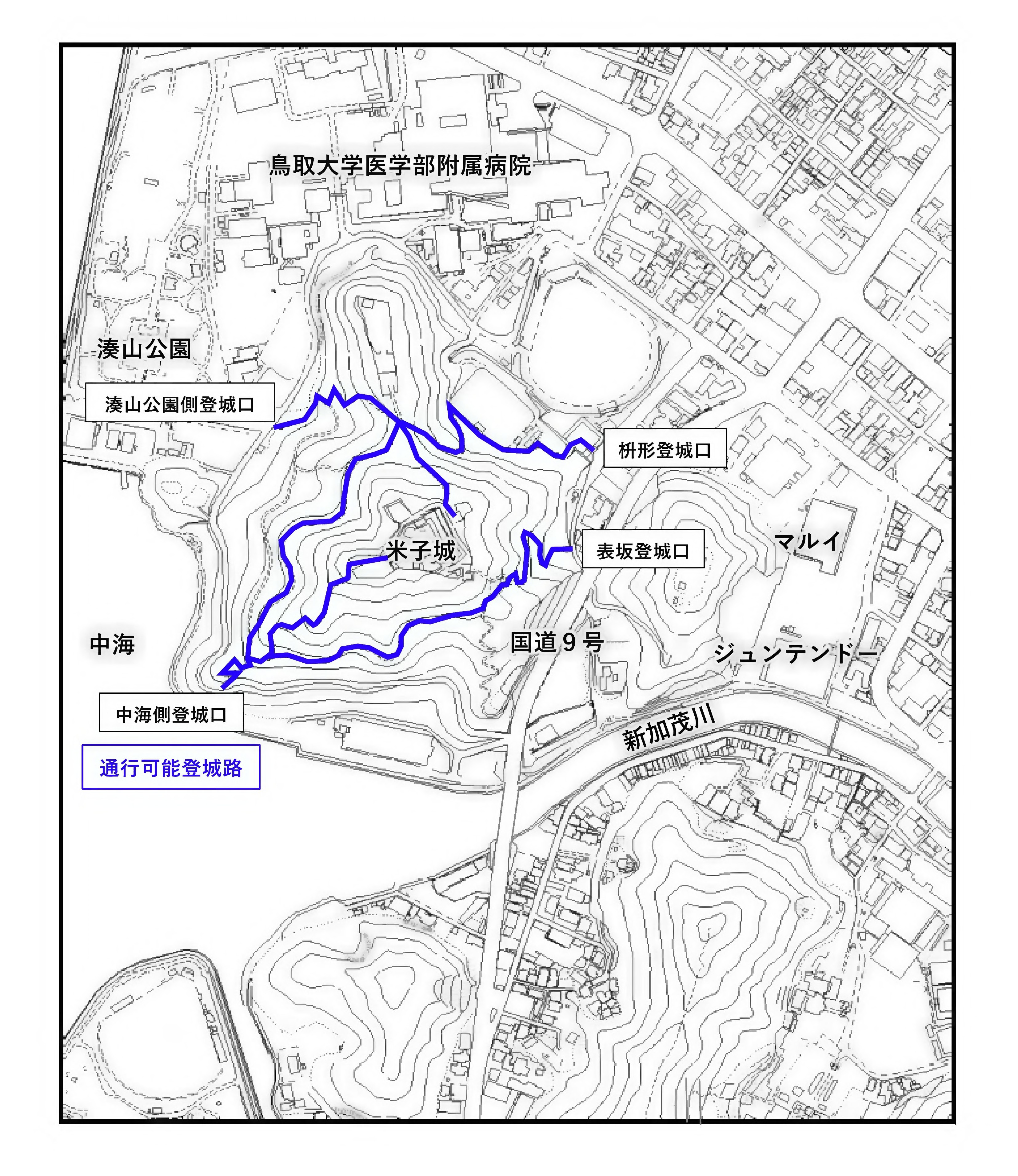 通行止め解除の地図