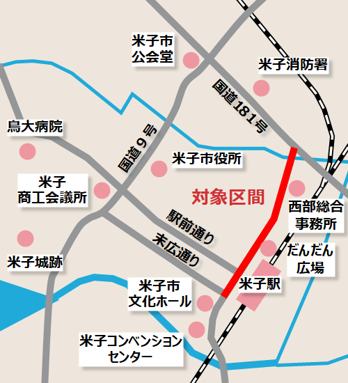 県道米子広瀬線位置図
