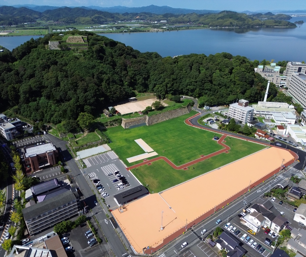 米子城跡三の丸広場の整備状況